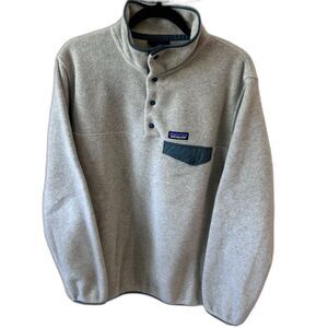 Patagonia Synchilla Snap-T Fleece Pullover Size XL Oatmeal Heather Pastel Salvia